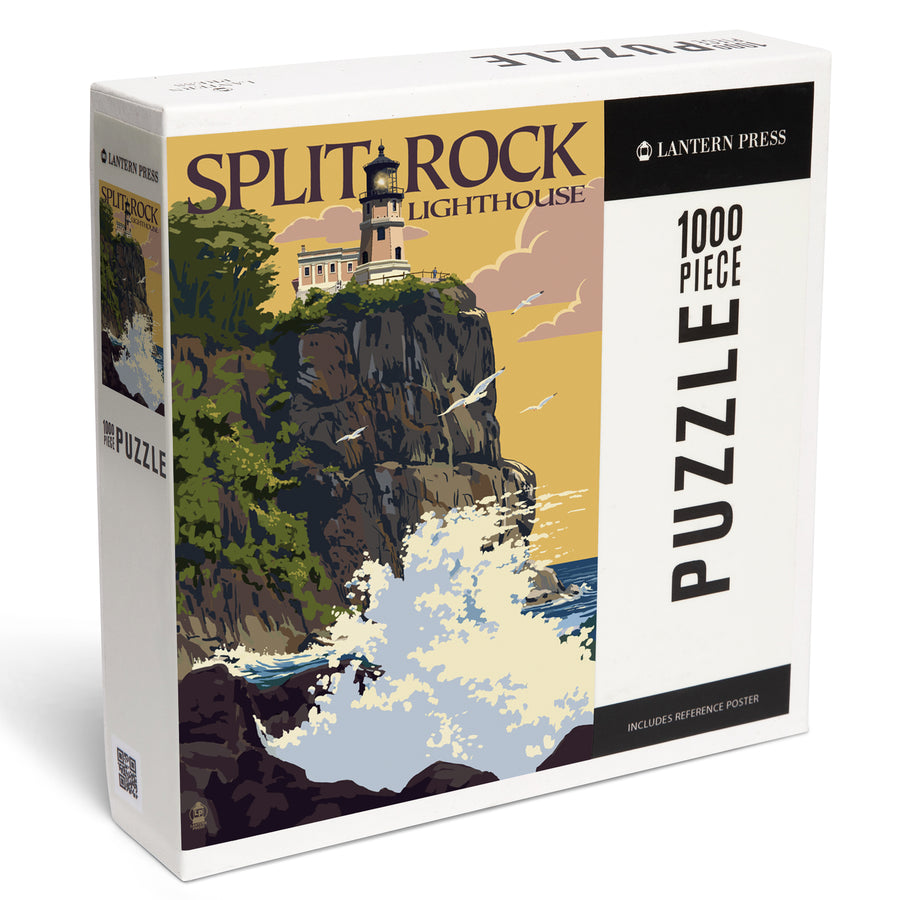 Minnesota, Split Rock Lighthouse on Lake Superior, Jigsaw Puzzle Puzzle Lantern Press