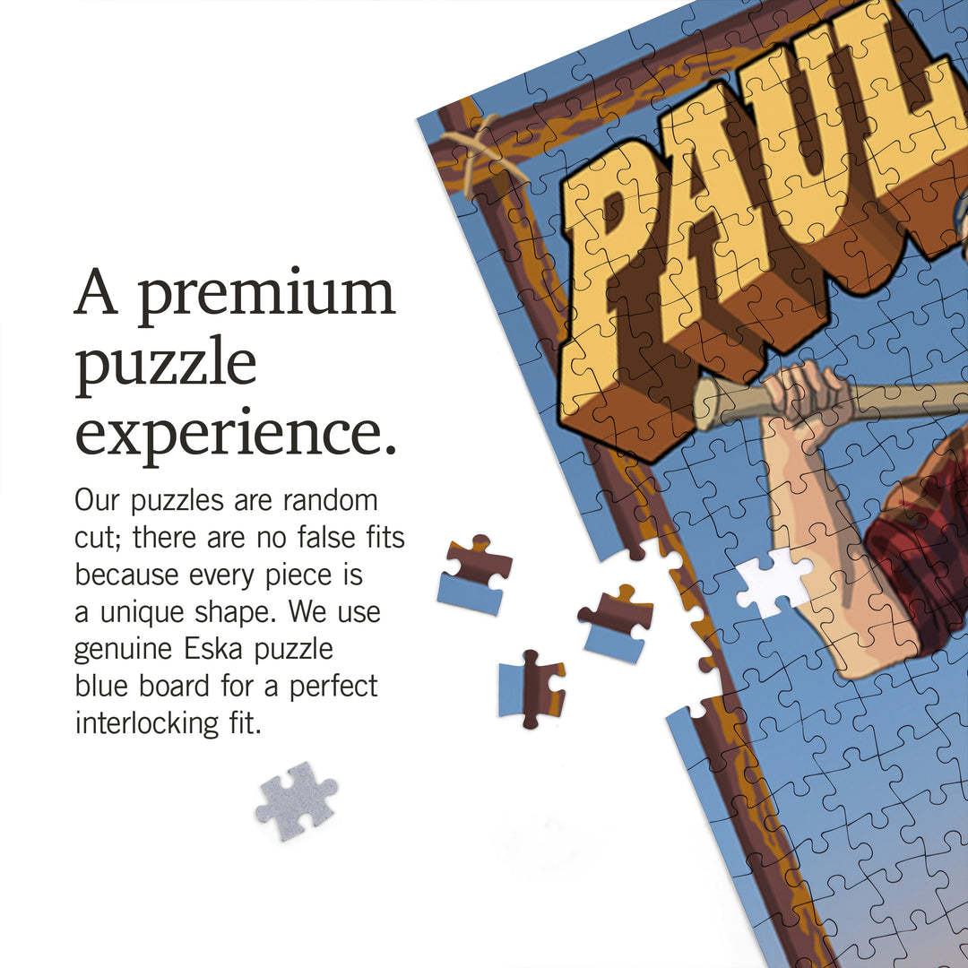 Minocqua, Wisconsin, Paul Bunyan, Jigsaw Puzzle Puzzle Lantern Press