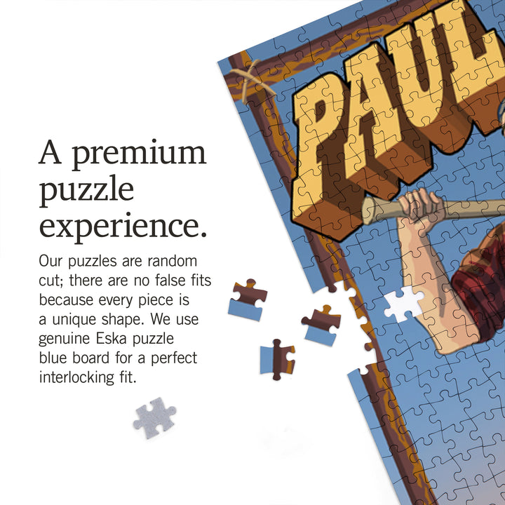 Minocqua, Wisconsin, Paul Bunyan, Jigsaw Puzzle Puzzle Lantern Press