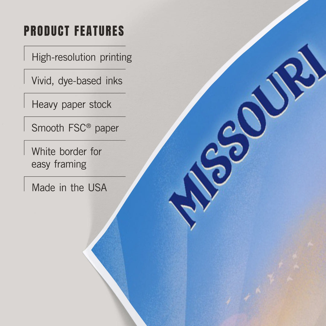 Missouri, Lithograph, Bear Family in Field, Art & Giclee Prints Art Lantern Press