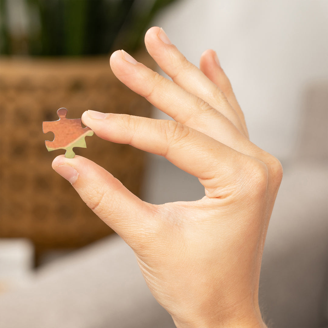 Montana, Lithograph, Bear and Spring Flowers, Lake, Jigsaw Puzzle Puzzle Lantern Press