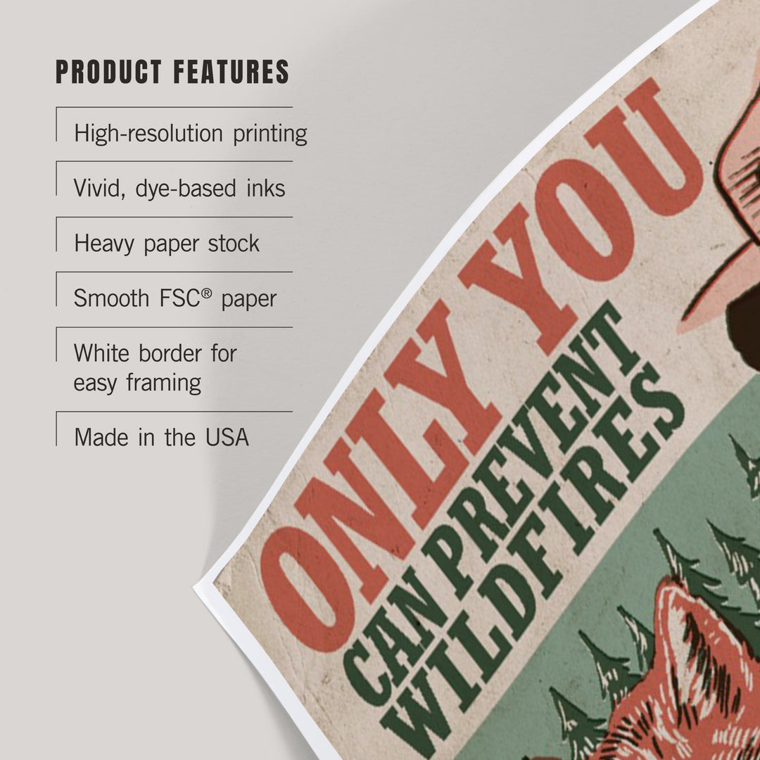 Montana, Smokey Bear and Woodland Creatures, Officially Licensed, Art & Giclee Prints Art Lantern Press