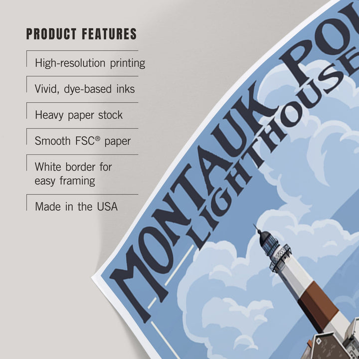 Montauk Point Lighthouse, New York, Art & Giclee Prints Art Lantern Press