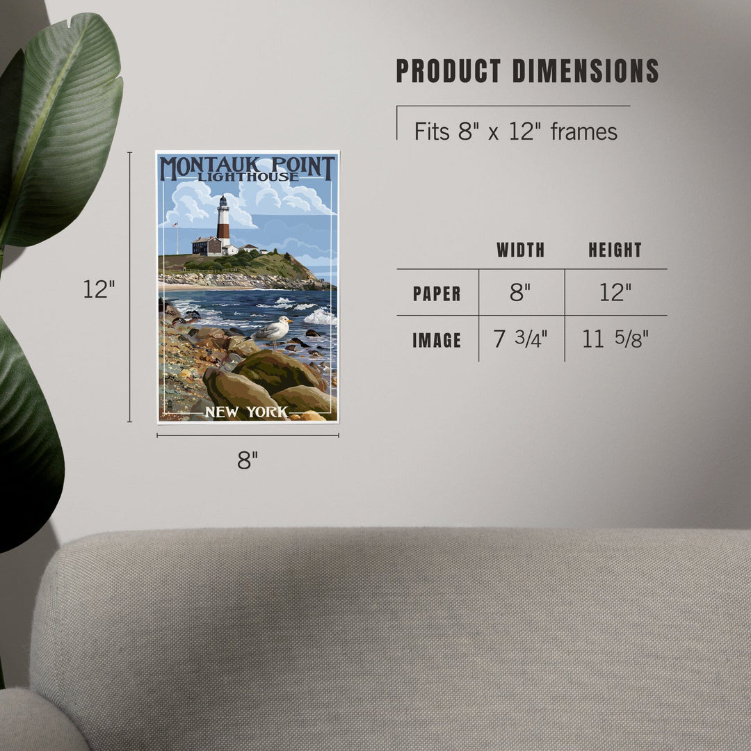 Montauk Point Lighthouse, New York, Art & Giclee Prints Art Lantern Press