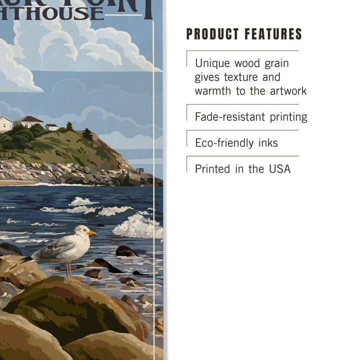 Montauk Point Lighthouse, New York, Lantern Press Artwork, Wood Signs and Postcards Wood Lantern Press