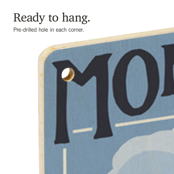 Montauk Point Lighthouse, New York, Lantern Press Artwork, Wood Signs and Postcards Wood Lantern Press