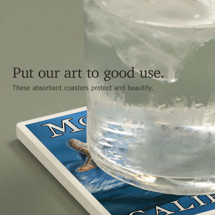 Monterey, California, Sea Otter, Coasters Coasters Lantern Press