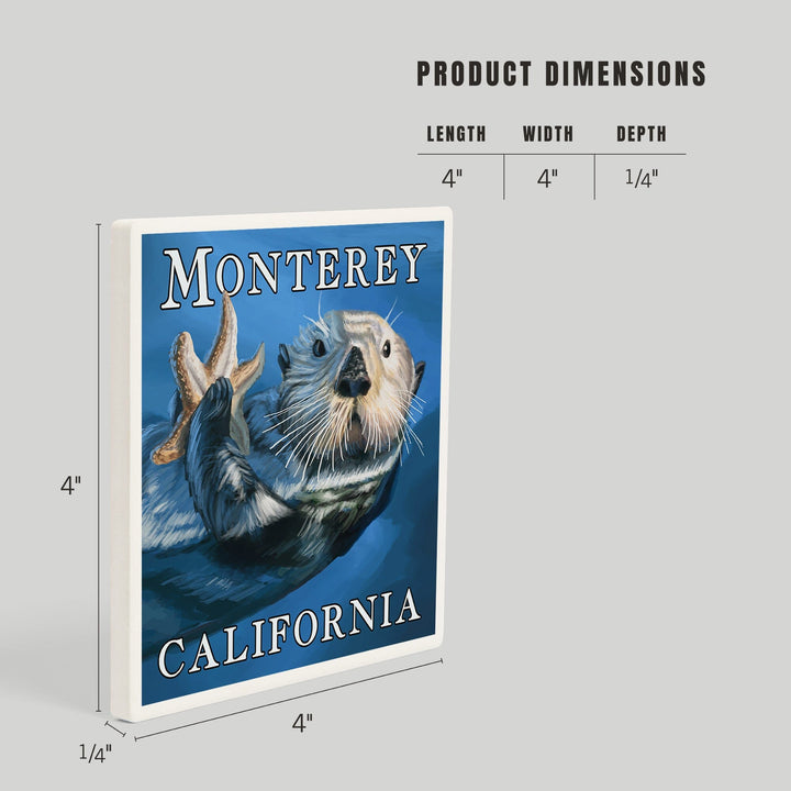 Monterey, California, Sea Otter, Coasters Coasters Lantern Press