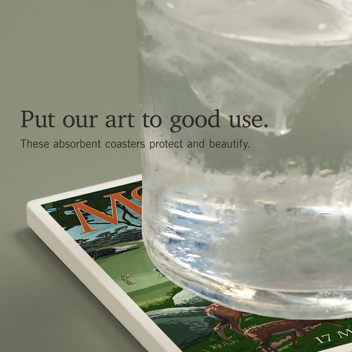 Monterey Peninsula, California, 17 Mile Drive, Coasters Coasters Lantern Press