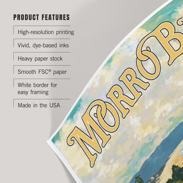 Morro Bay, California, Camper Van, Art & Giclee Prints Art Lantern Press
