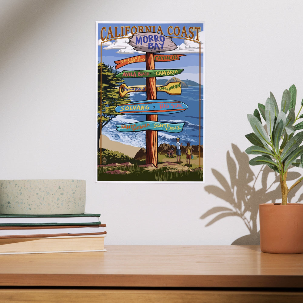 Morro Bay, California, Destinations Sign, Art & Giclee Prints Art Lantern Press