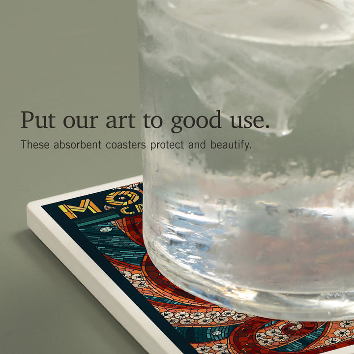 Morro Bay, California, Octopus Mosaic, Coasters Coasters Lantern Press