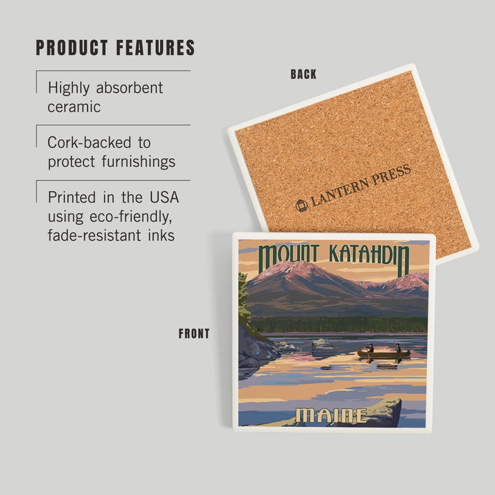 Mount Katahdin, Maine, Coasters Coasters Lantern Press