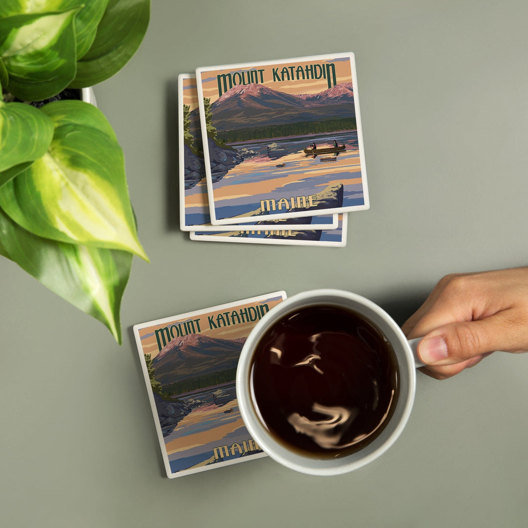 Mount Katahdin, Maine, Coasters Coasters Lantern Press