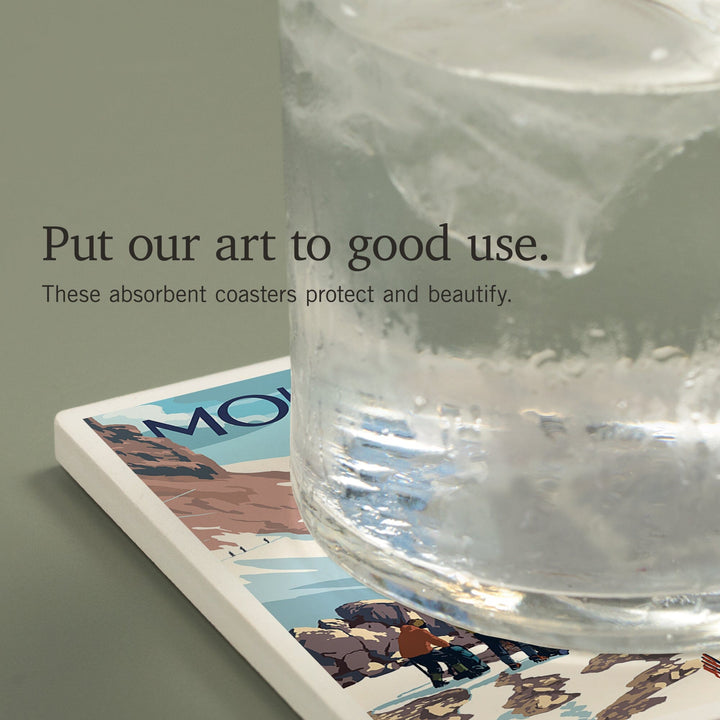 Mount Rainier National Park, Washington, Camp Muir and Climbers, Coasters Coasters Lantern Press