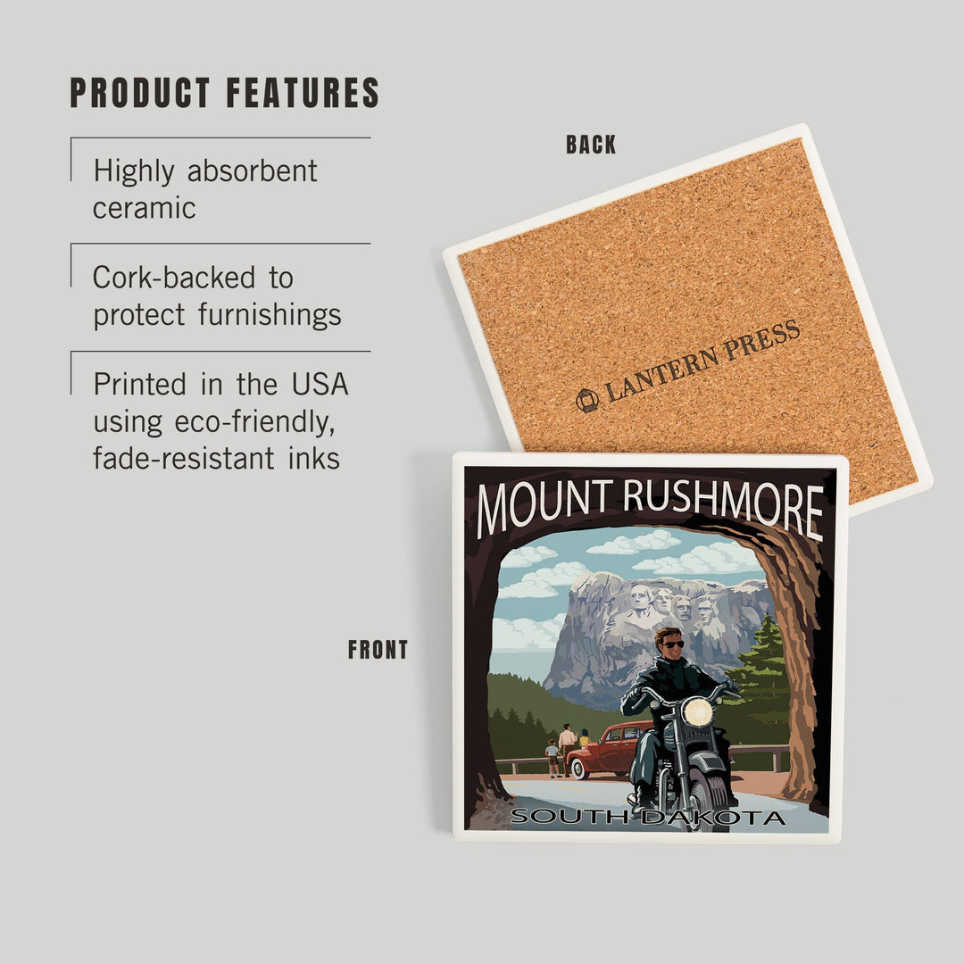 Mount Rushmore National Memorial, South Dakota, Tunnel Scene, Coasters Coasters Lantern Press