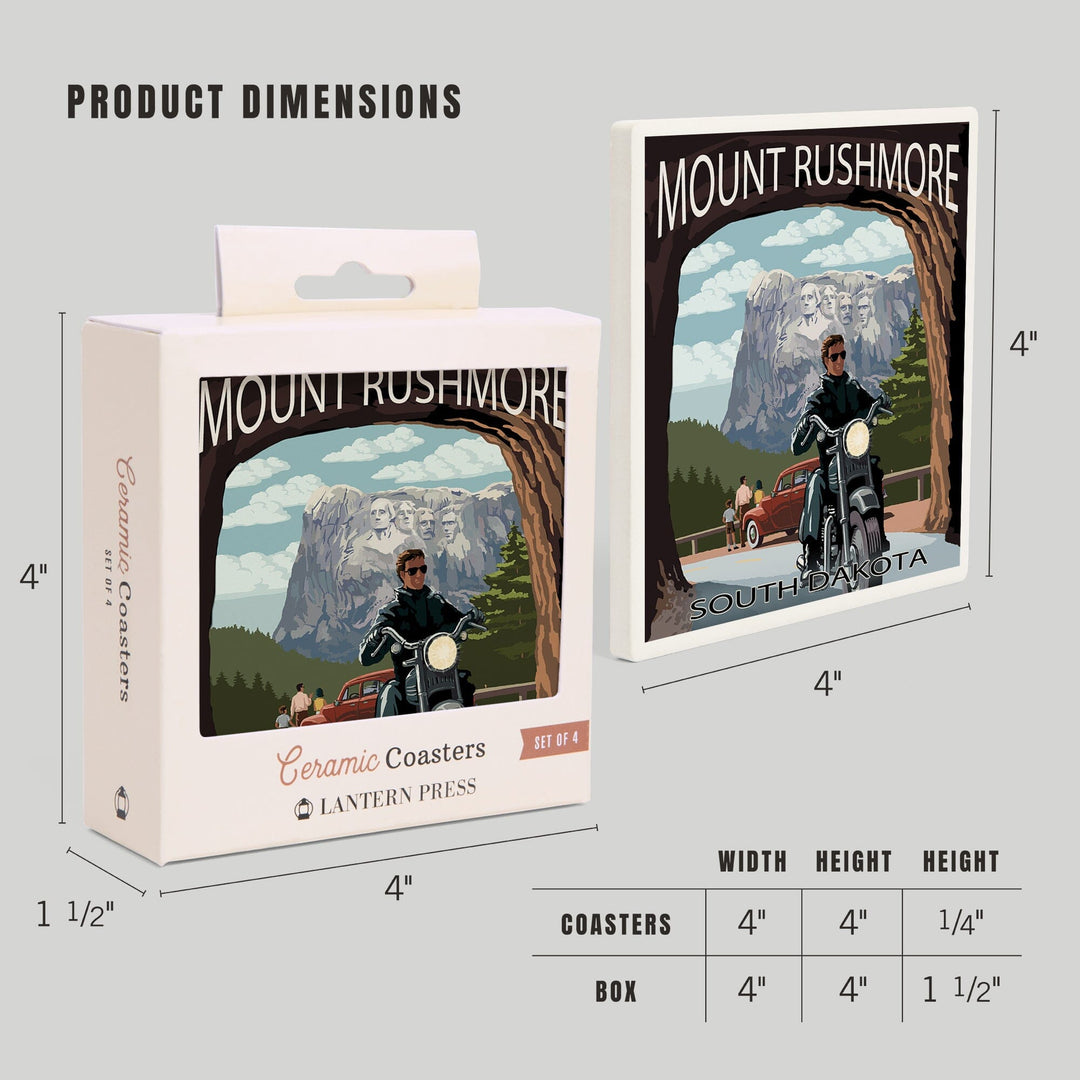 Mount Rushmore National Memorial, South Dakota, Tunnel Scene, Coasters Coasters Lantern Press