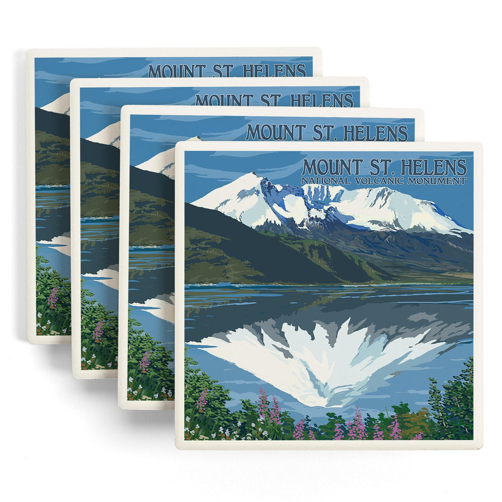 Mount St. Helens, Washington, Before and After Views, Coasters Coasters Lantern Press