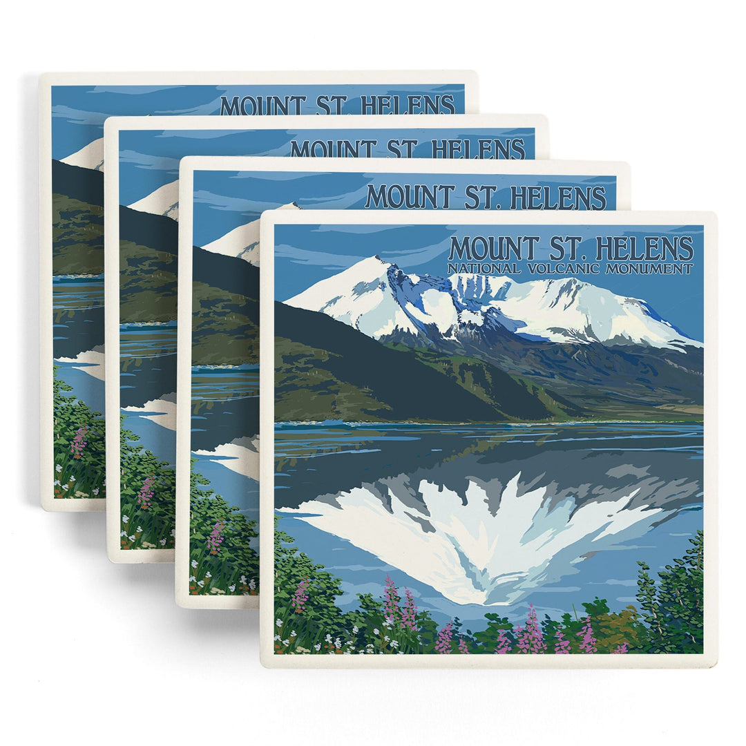 Mount St. Helens, Washington, Before and After Views, Coasters Coasters Lantern Press
