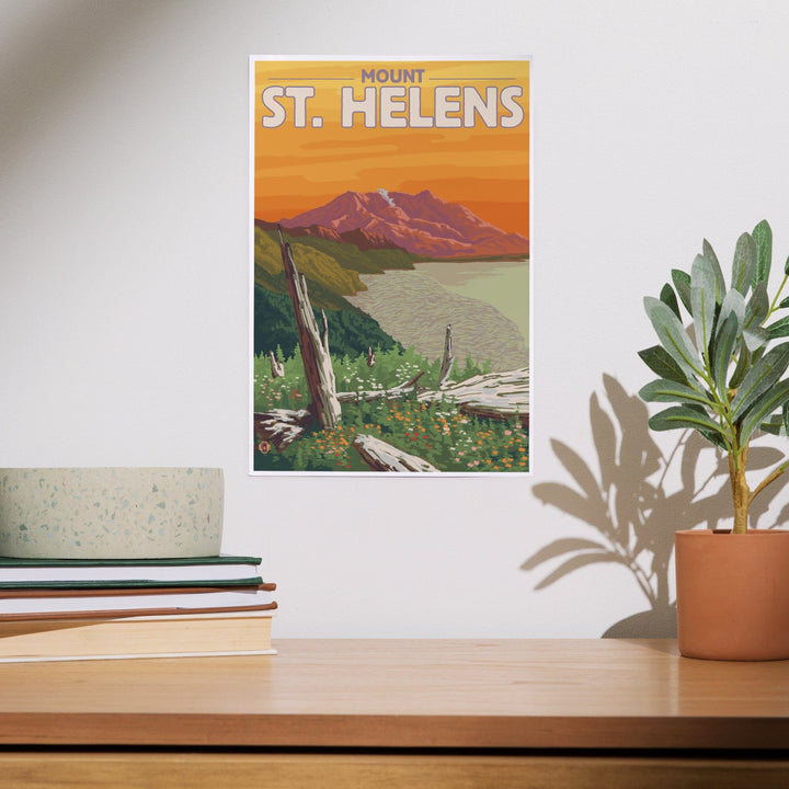 Mount St. Helens, Washington, Sunset View, Art & Giclee Prints Art Lantern Press