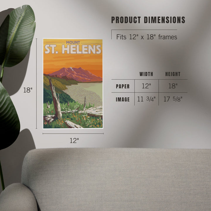 Mount St. Helens, Washington, Sunset View, Art & Giclee Prints Art Lantern Press