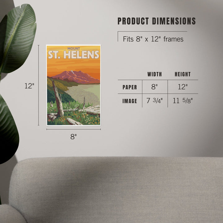 Mount St. Helens, Washington, Sunset View, Art & Giclee Prints Art Lantern Press