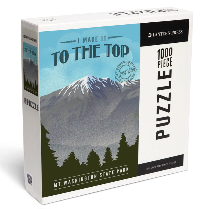 Mt. Washington State Park, New Hampshire, I Made it to the Top, Lithograph, Jigsaw Puzzle Puzzle Lantern Press