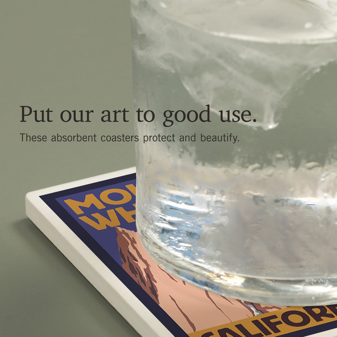 Mt Whitney, California, Peak, Coasters Coasters Lantern Press