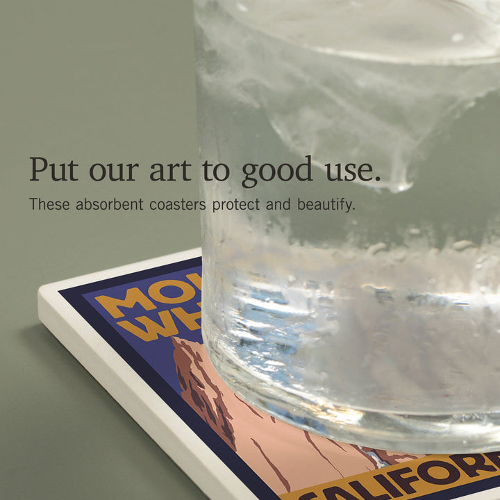 Mt Whitney, California, Peak, Coasters Coasters Lantern Press