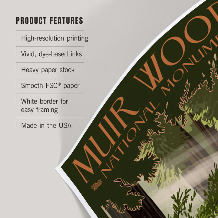 Muir Woods National Monument, California, Deer and Fawns, Art & Giclee Prints Art Lantern Press