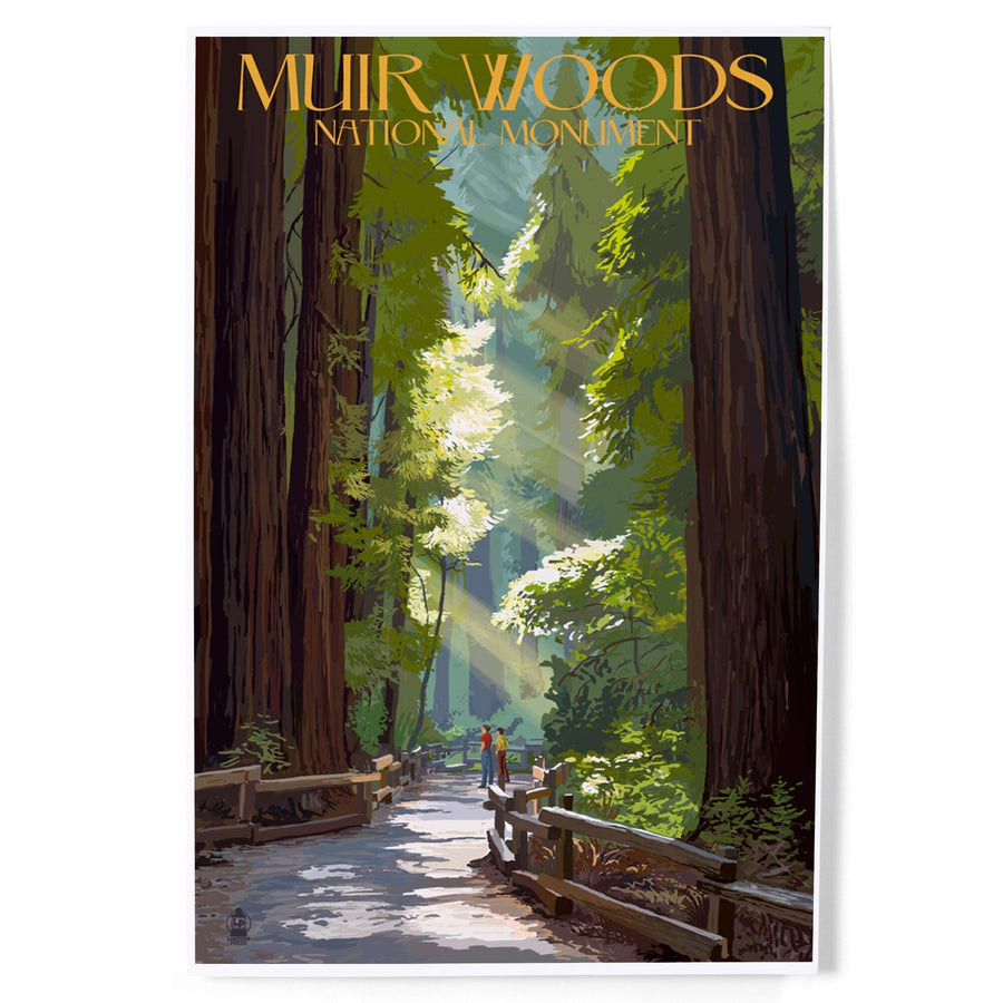 Muir Woods National Monument, California, Pathway, Art & Giclee Prints Art Lantern Press 