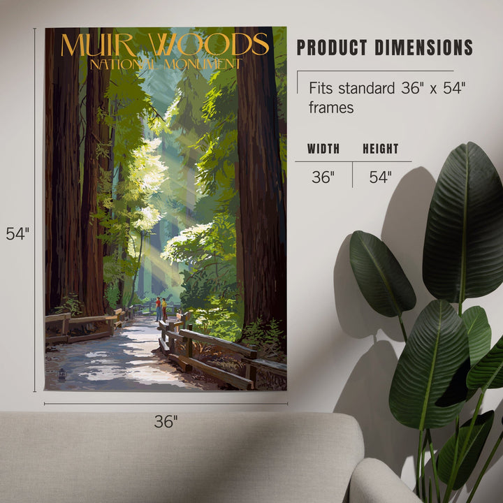 Muir Woods National Monument, California, Pathway, Art & Giclee Prints Art Lantern Press