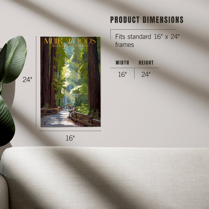 Muir Woods National Monument, California, Pathway, Art & Giclee Prints Art Lantern Press