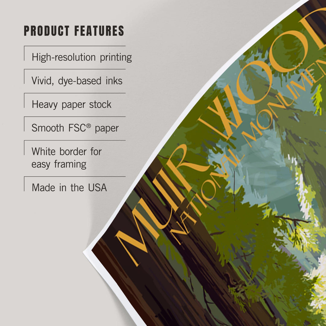 Muir Woods National Monument, California, Pathway, Art & Giclee Prints Art Lantern Press
