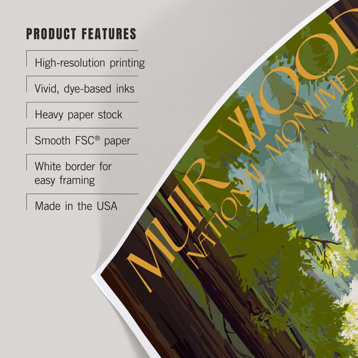 Muir Woods National Monument, California, Pathway, Art & Giclee Prints Art Lantern Press