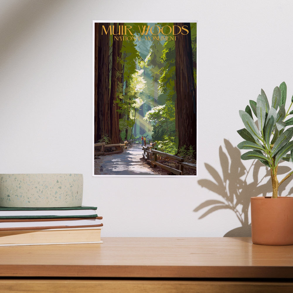 Muir Woods National Monument, California, Pathway, Art & Giclee Prints Art Lantern Press 