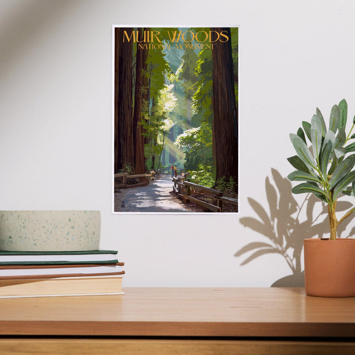 Muir Woods National Monument, California, Pathway, Art & Giclee Prints Art Lantern Press