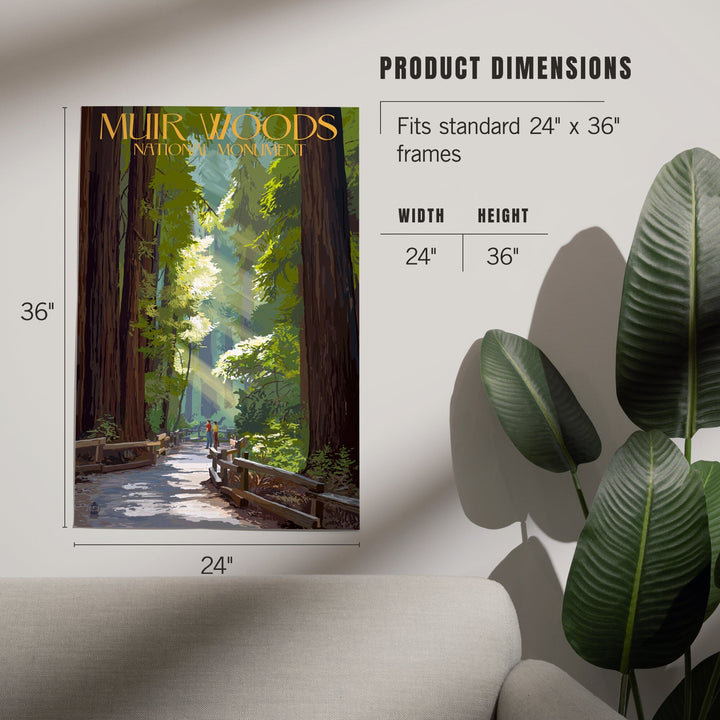 Muir Woods National Monument, California, Pathway, Art & Giclee Prints Art Lantern Press