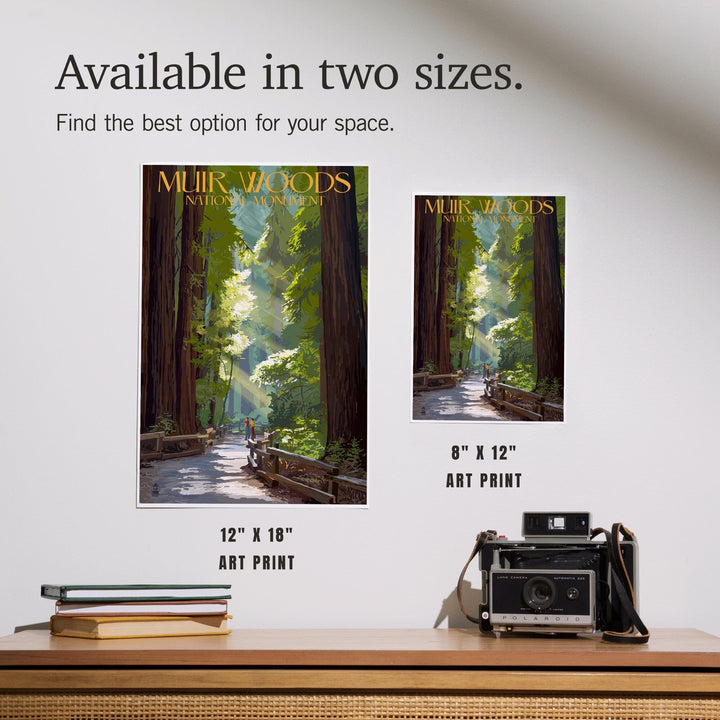 Muir Woods National Monument, California, Pathway, Art & Giclee Prints Art Lantern Press