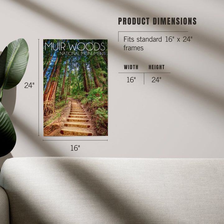 Muir Woods National Monument, California, Stairs, Photography, Art & Giclee Prints Art Lantern Press