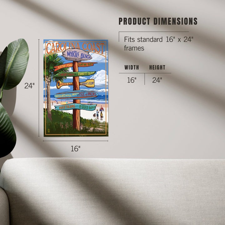 Myrtle Beach, South Carolina, Destinations Sign, Art & Giclee Prints Art Lantern Press