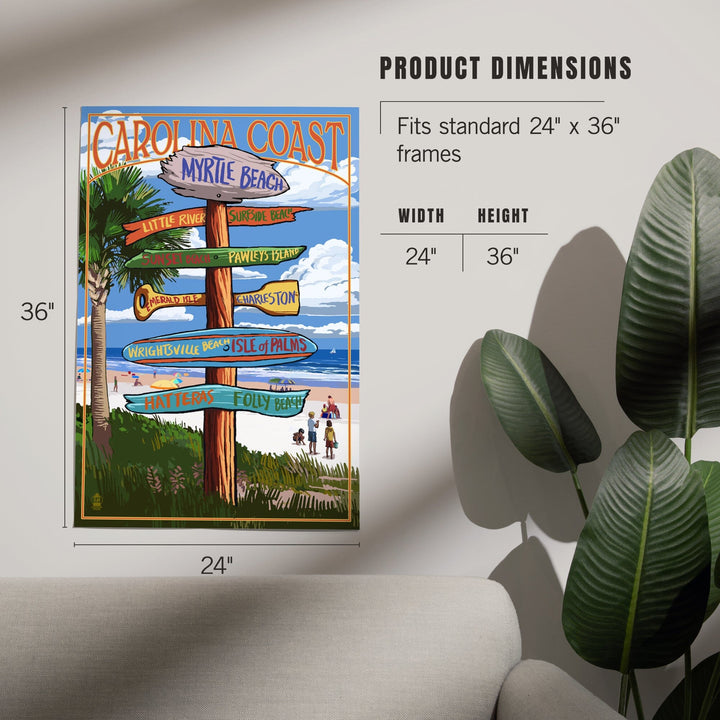Myrtle Beach, South Carolina, Destinations Sign, Art & Giclee Prints Art Lantern Press