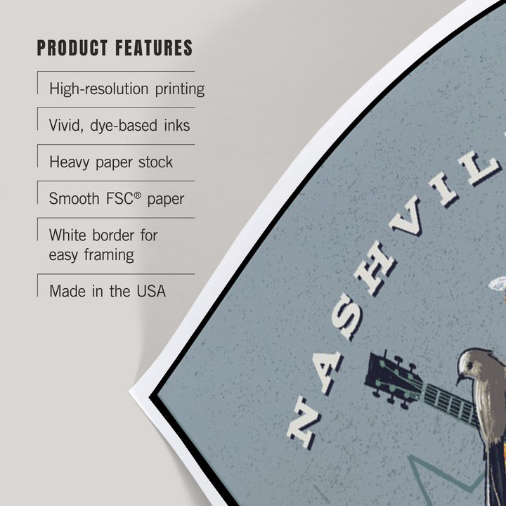 Nashville, Tennessee, State Treasure Trove, Art & Giclee Prints Art Lantern Press