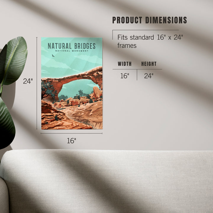 Natural Bridges National Monument, Utah, Lithograph, Art & Giclee Prints Art Lantern Press