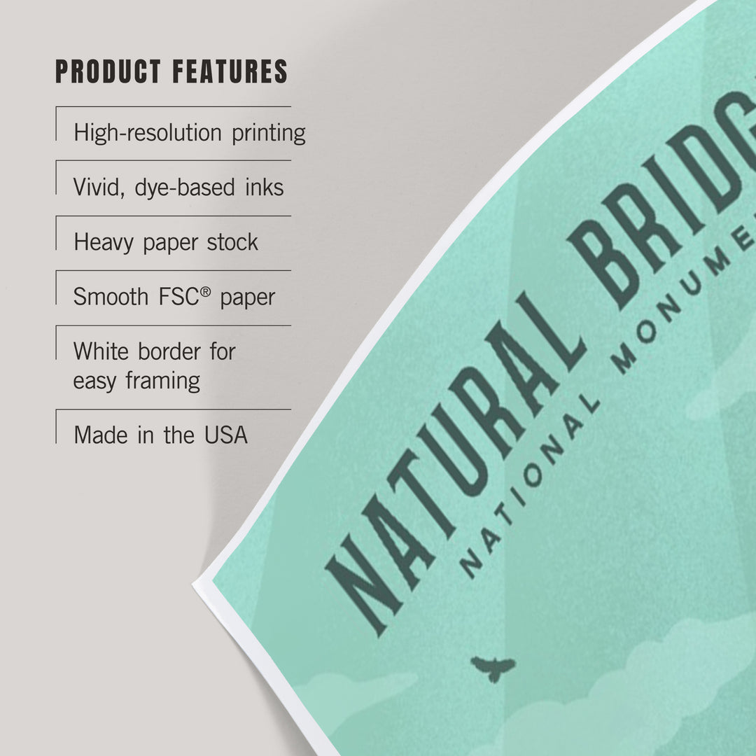 Natural Bridges National Monument, Utah, Lithograph, Art & Giclee Prints Art Lantern Press