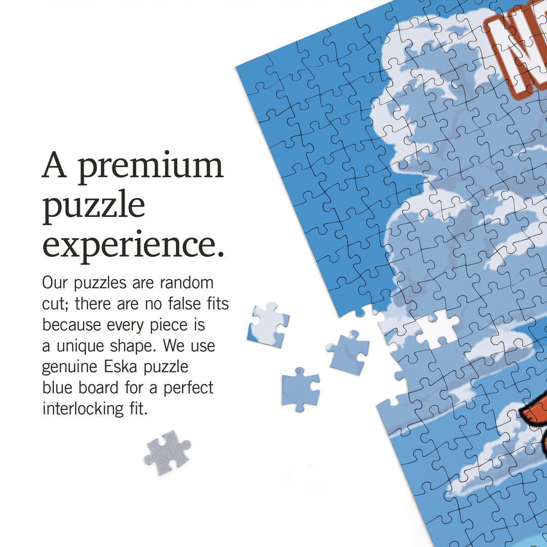 Nevada, Signpost, Desert, Jigsaw Puzzle Puzzle Lantern Press