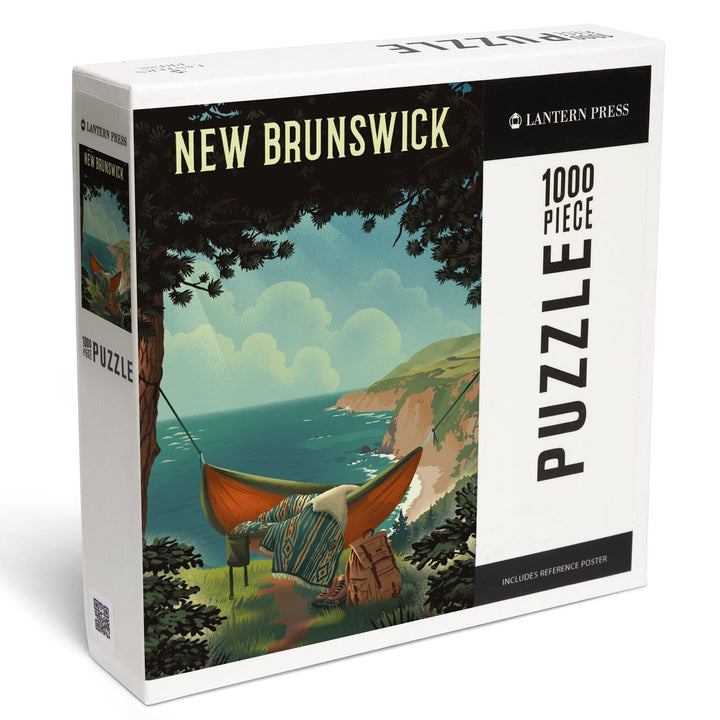 New Brunswick, Today's Office, Coastal Series, Hammock on Beach, Jigsaw Puzzle Puzzle Lantern Press