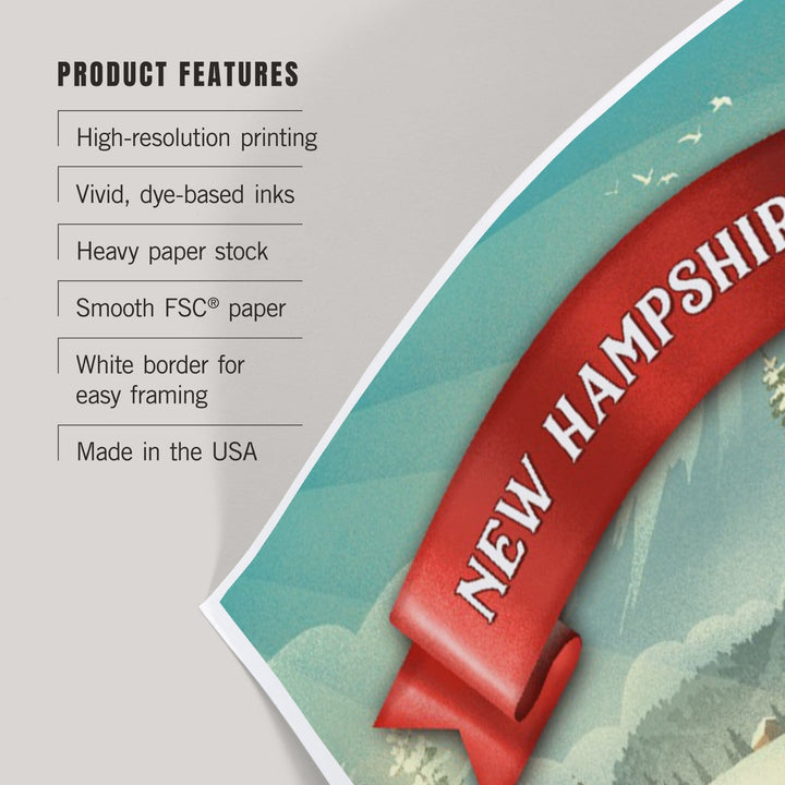 New Hampshire, Holiday Tradition, Art & Giclee Prints Art Lantern Press