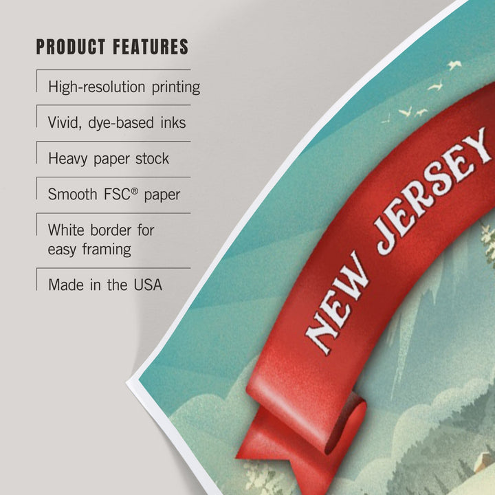 New Jersey, Holiday Tradition, Art & Giclee Prints Art Lantern Press