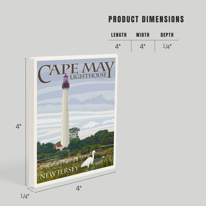 New Jersey Shore, Cape May Lighthouse, Coasters Coasters Lantern Press